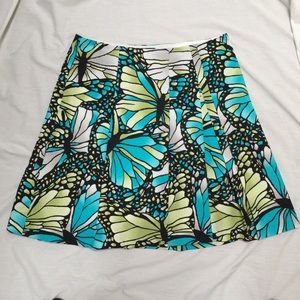 ETCETERA Blue Green Monarch Butterfly Skirt